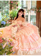 Love and Roses Princess Bridal Lolita Dress with Tiered Rose Skirt - image 18