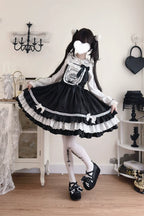 Sweet Bear - Kawaii Lolita JSK Dress Embroidery Flounce Hem - image 15