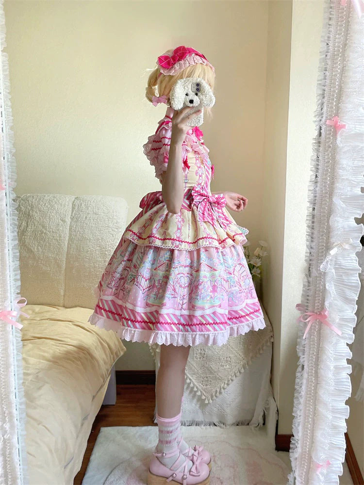 Candy Park Sweet Lolita Print Jumper Dress and Accessories - image 16