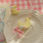 Kawaii Lolita Accessories Moon Lollipop Clay Necklace Ring - image 6