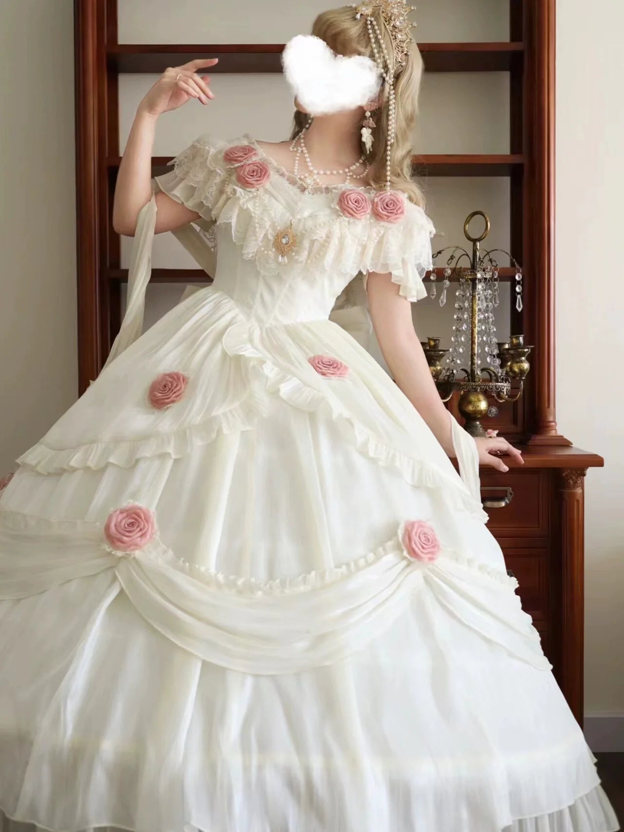 Tana Manor Classic Lolita OP Dress with Floral Decoration - image 19