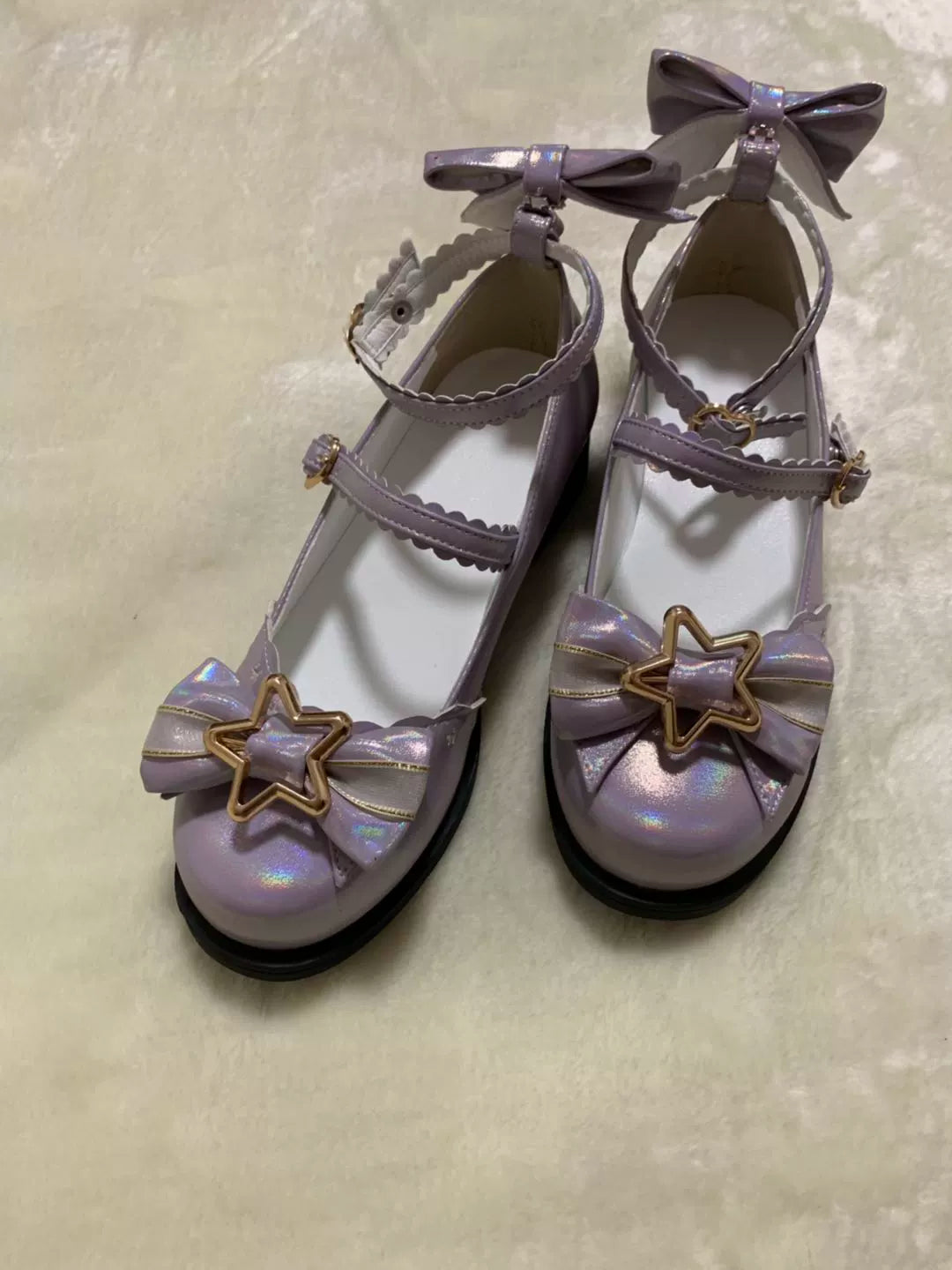 Dreamy Starry - Sweet Lolita Shoes Low Heel Bow Shoes - image 23