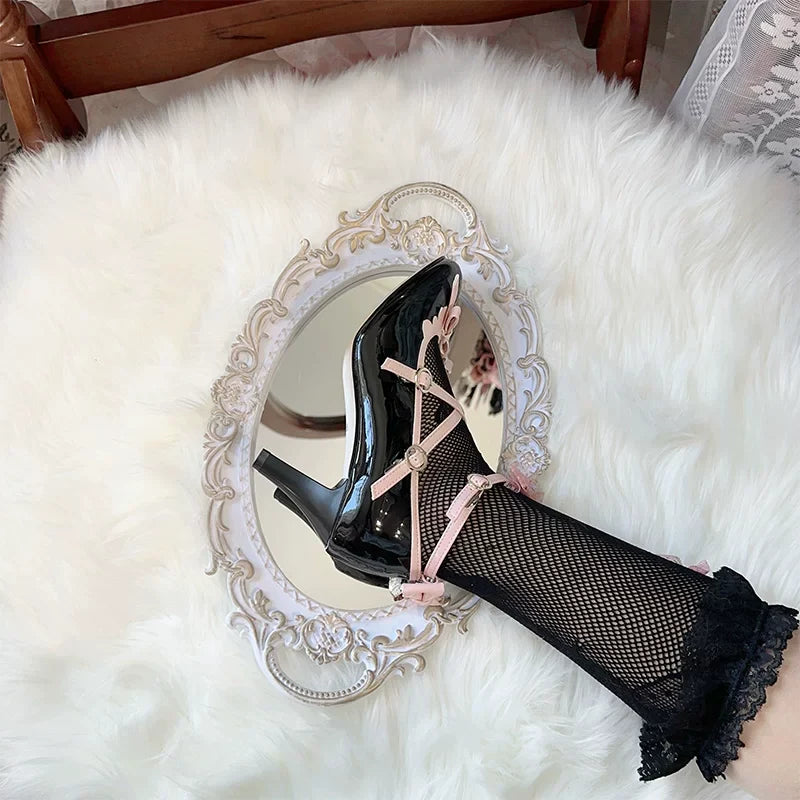 Lady Tea Party - Elegant Lolita Heel Shoes - Macaron Color - image 11