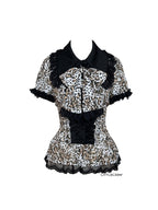 Bengal Cat Gothic Lolita Blouse Vest Skirt and Accessories Set - image 4