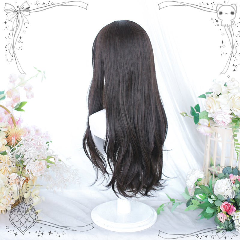 Lolita Long Curly Natural Cold Brown Wig - image 4