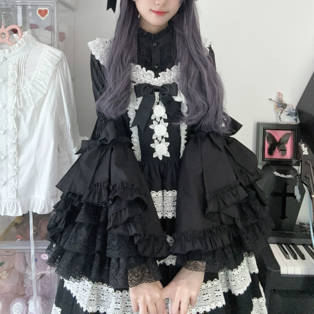 Sweet Lolita Blouse Princess Sleeve Shirt Inner Wear - image 24