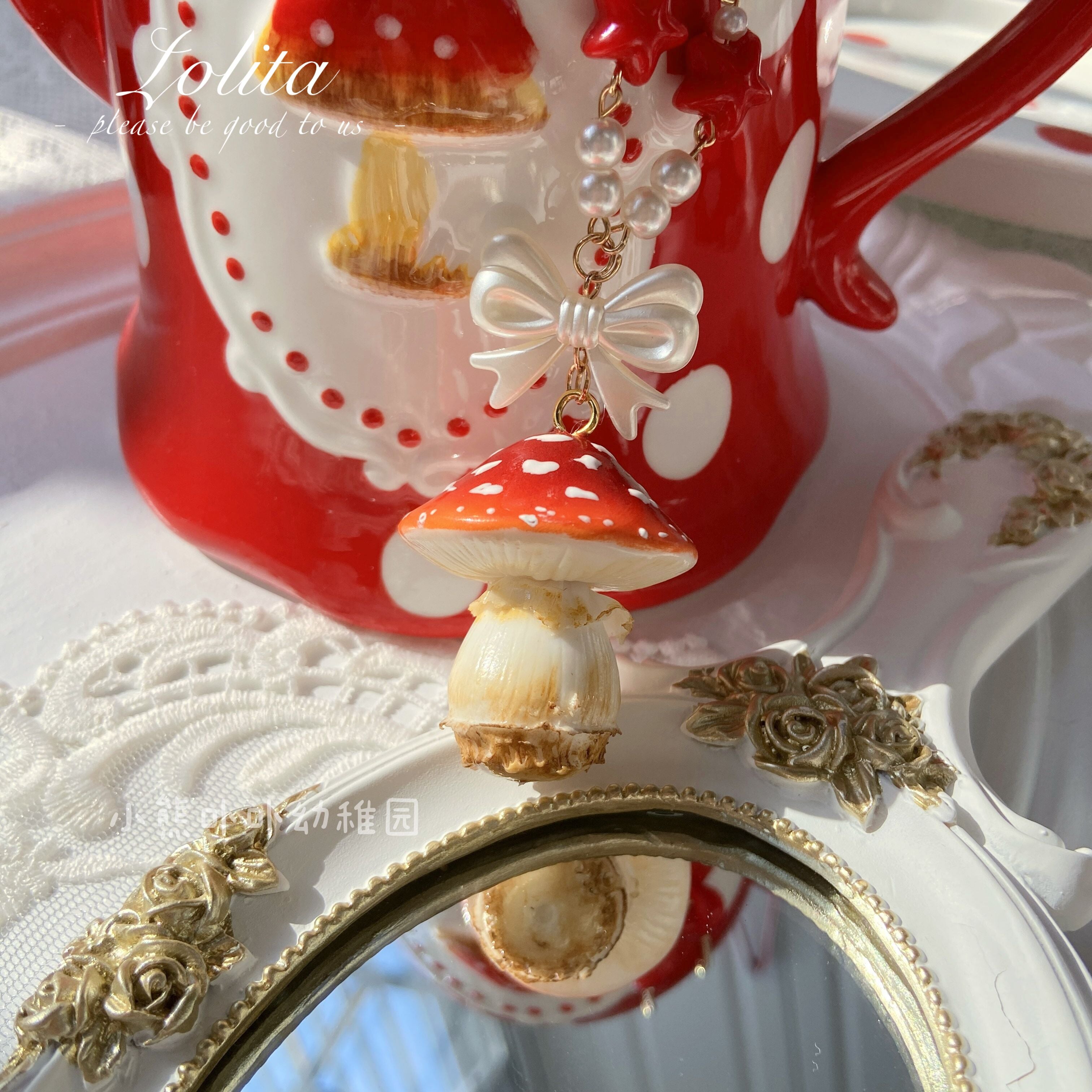 Handcraft Kawaii Lolita Mushroom Necklace - image 18