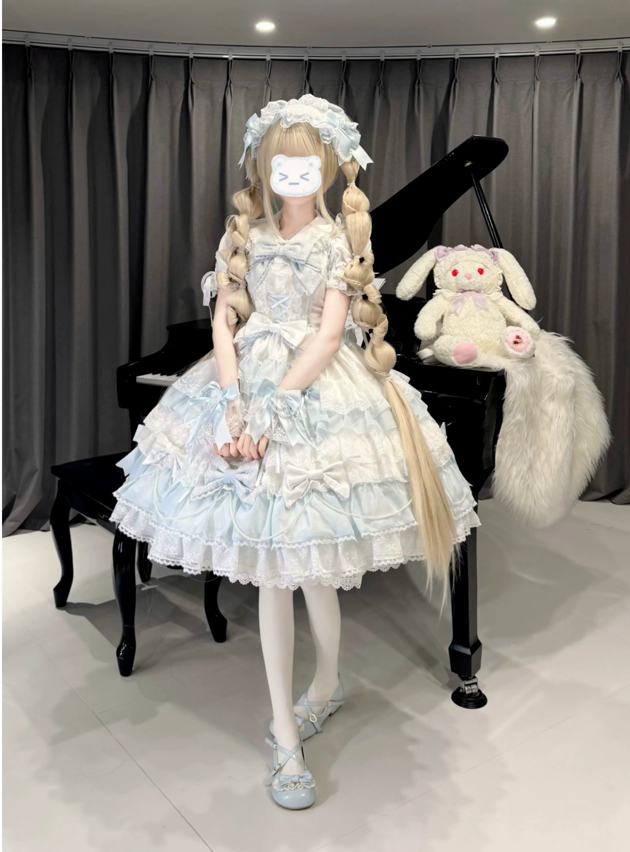 Love Descends - Wedding Lolita JSK Dress, White Blouse and Accessories - image 31