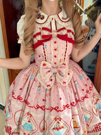 Showa Dessert Showcase - Kawaii Lolita JSK/Salopette Dress Suit, Pudding-Inspired - image 61