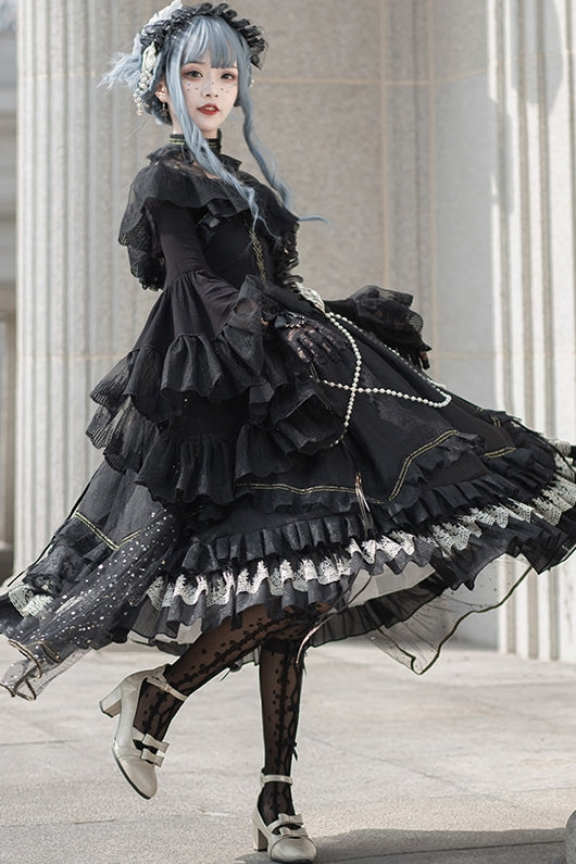 Fate Quartet Gothic Bridal Lolita JSK Dress - image 4