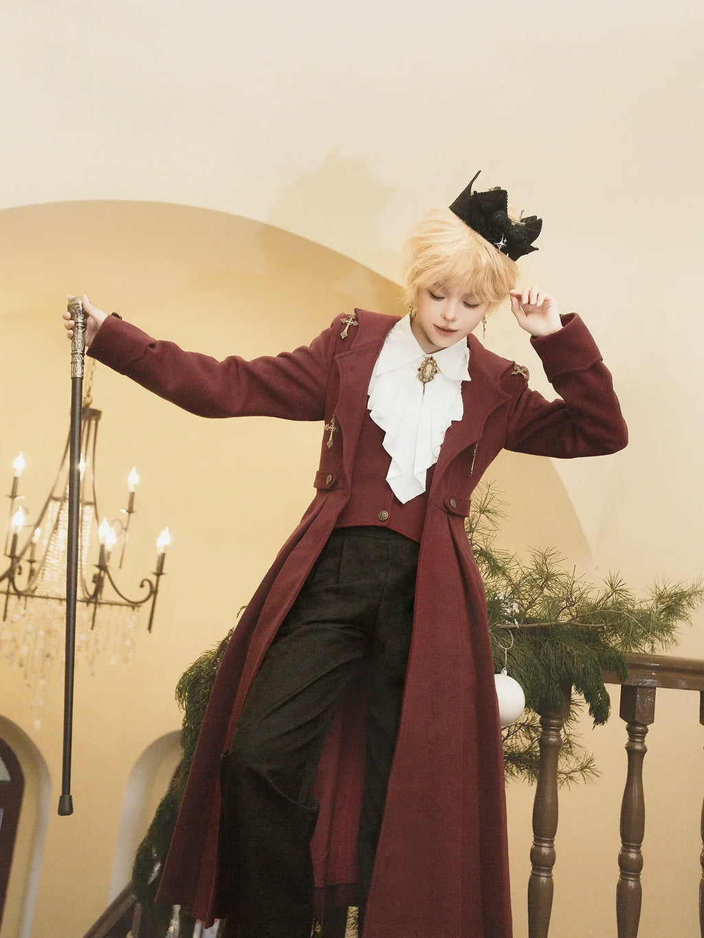 The Legend of Dracula - Gothic Ouji Lolita Winter Coat Set - image 4