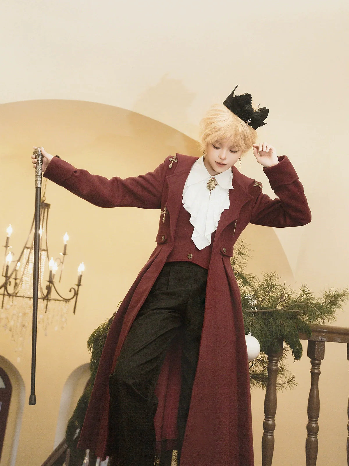 The Legend of Dracula - Gothic Ouji Lolita Winter Coat Set - image 4