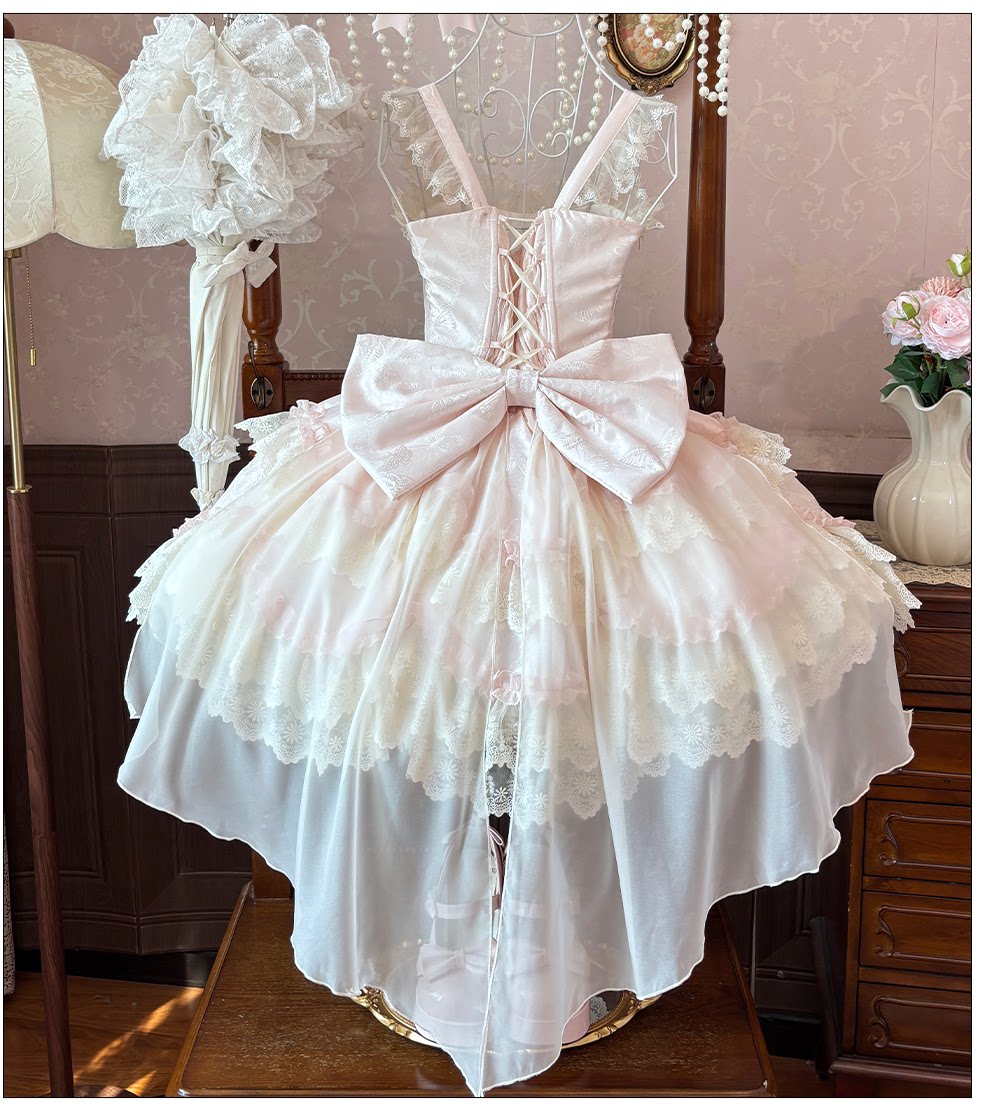 Realm of Sea Moon Sweet Lolita Jacquard JSK and Accessories - image 5