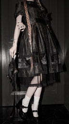Ghost Orchid - Gothic Lolita OP Dress, Embroidered Cross - image 18