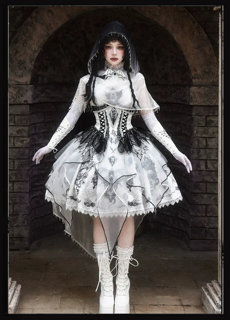 Bone Dragon - Gothic Lolita Corset JSK Dress Set with Embroidery - image 30