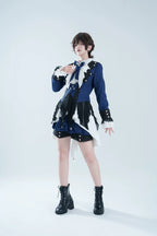 Chris' Son - Gothic Ouji Lolita Coat and Irregular Hem Dress Set - image 8