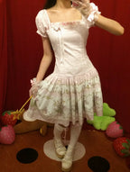 Jenny Flower - Cotton Old School Lolita Floral OP Dress - image 14