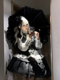 Bloodline Duke - Gothic Lolita SK Suit Spider Web Vest and Blouse - image 10