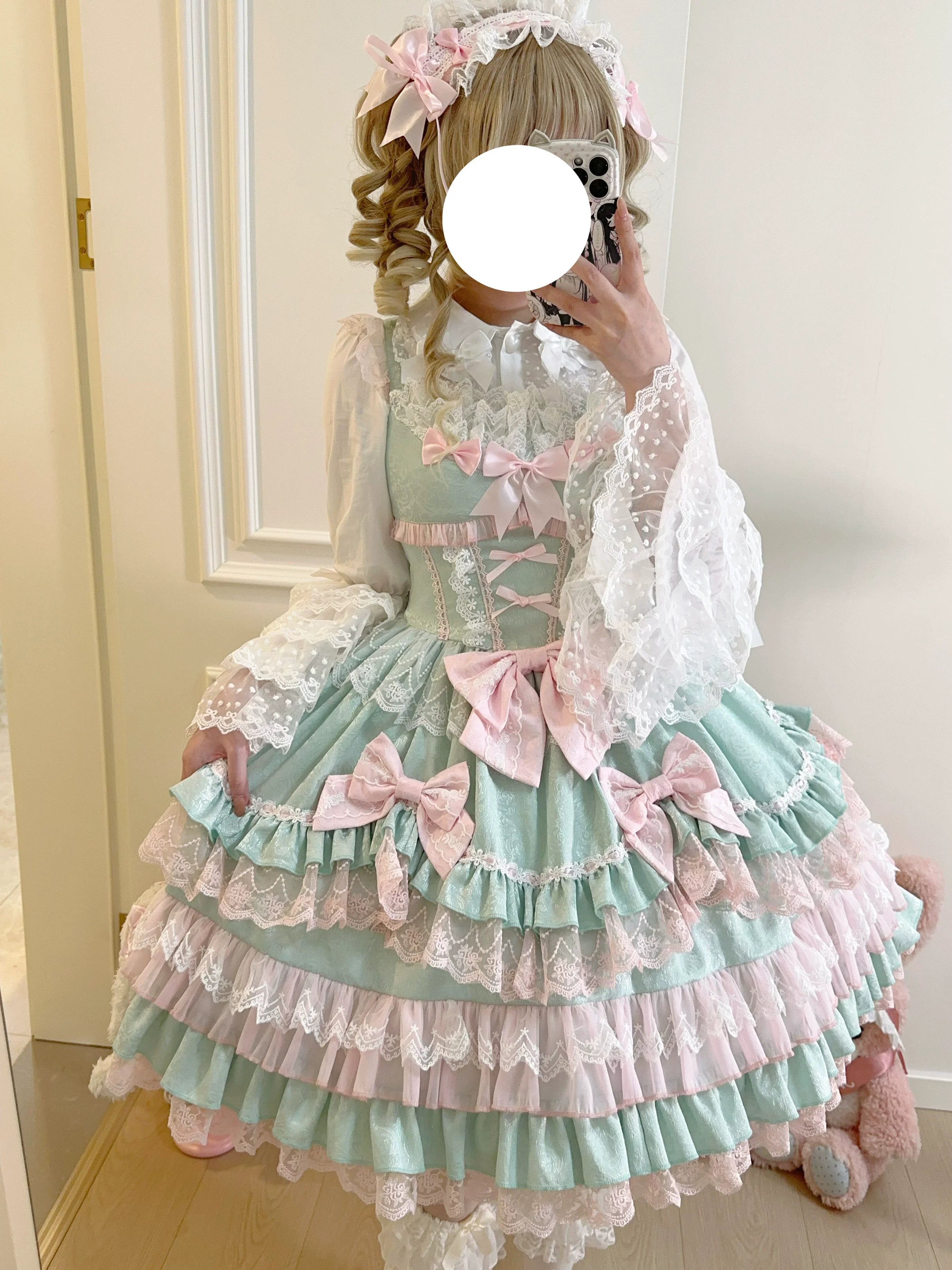 Flower Ode - Doll-like Sweet Lolita Jumper Dress - image 23