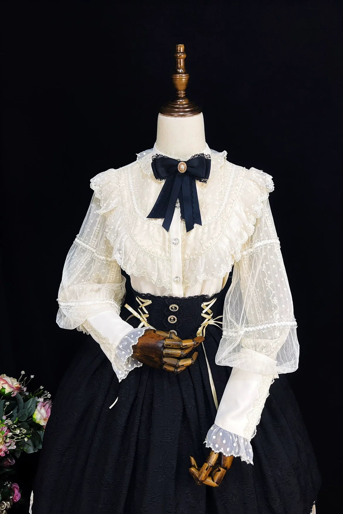 The Heart of the Rose - Elegant Retro Lolita Skirt High Waist SK Blouse - image 15