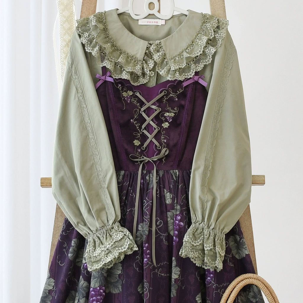 Hyde Garden - Daily Lolita Shirt Cotton Blouse Long Sleeves - image 1