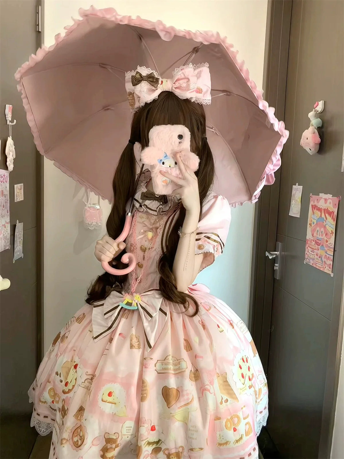 Dream Teahouse - Dessert Print Kawaii Lolita OP Dress Suit - image 20