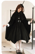 Pilgrim - Black Gothic Lolita Cape, Detachable 2-Piece - image 12