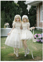 Confession Poem - Classic Lolita Corset JSK Set, Lace & Bows - image 4