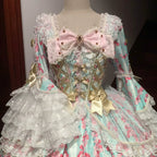 Rose Garden Prelude - Sweet Lolita OP Dress, Floral Printed - image 24