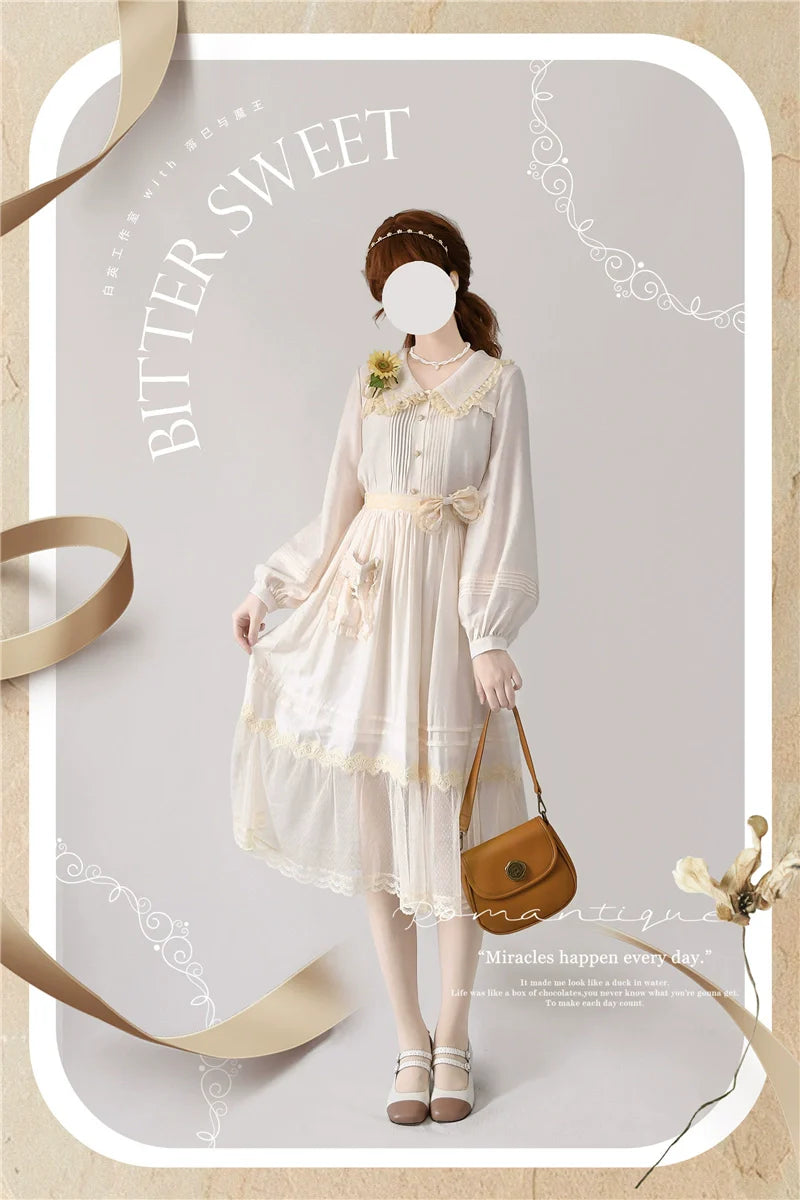 Elegant Lolita Shirt and Midi Skirt Options - image 4