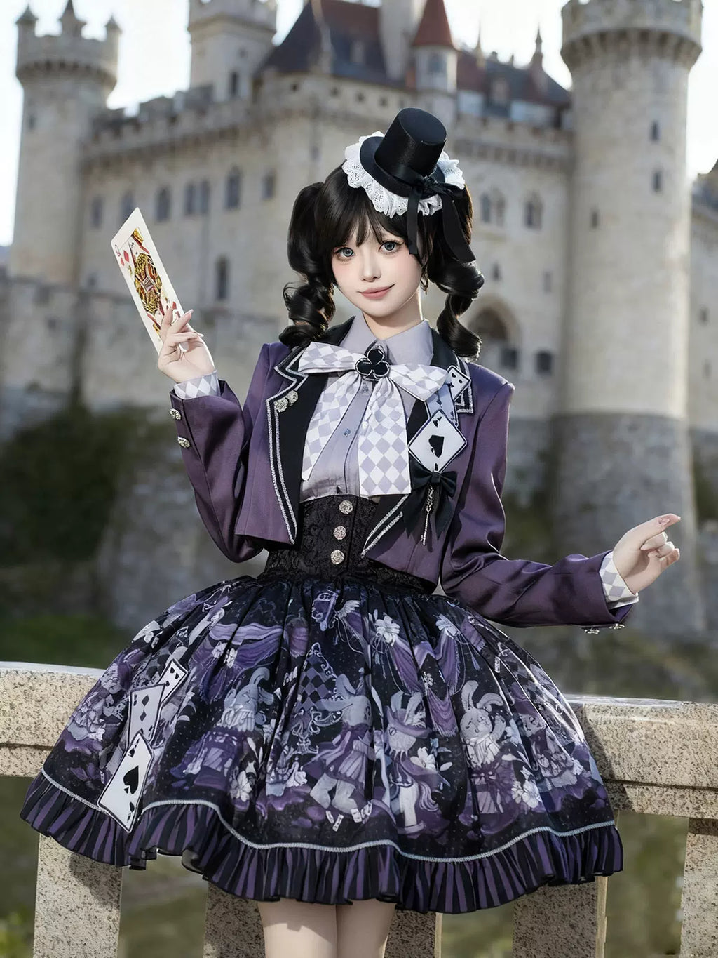Magic Troupe - Gothic Lolita Outfit, Bunny Printed Skirt - image 1