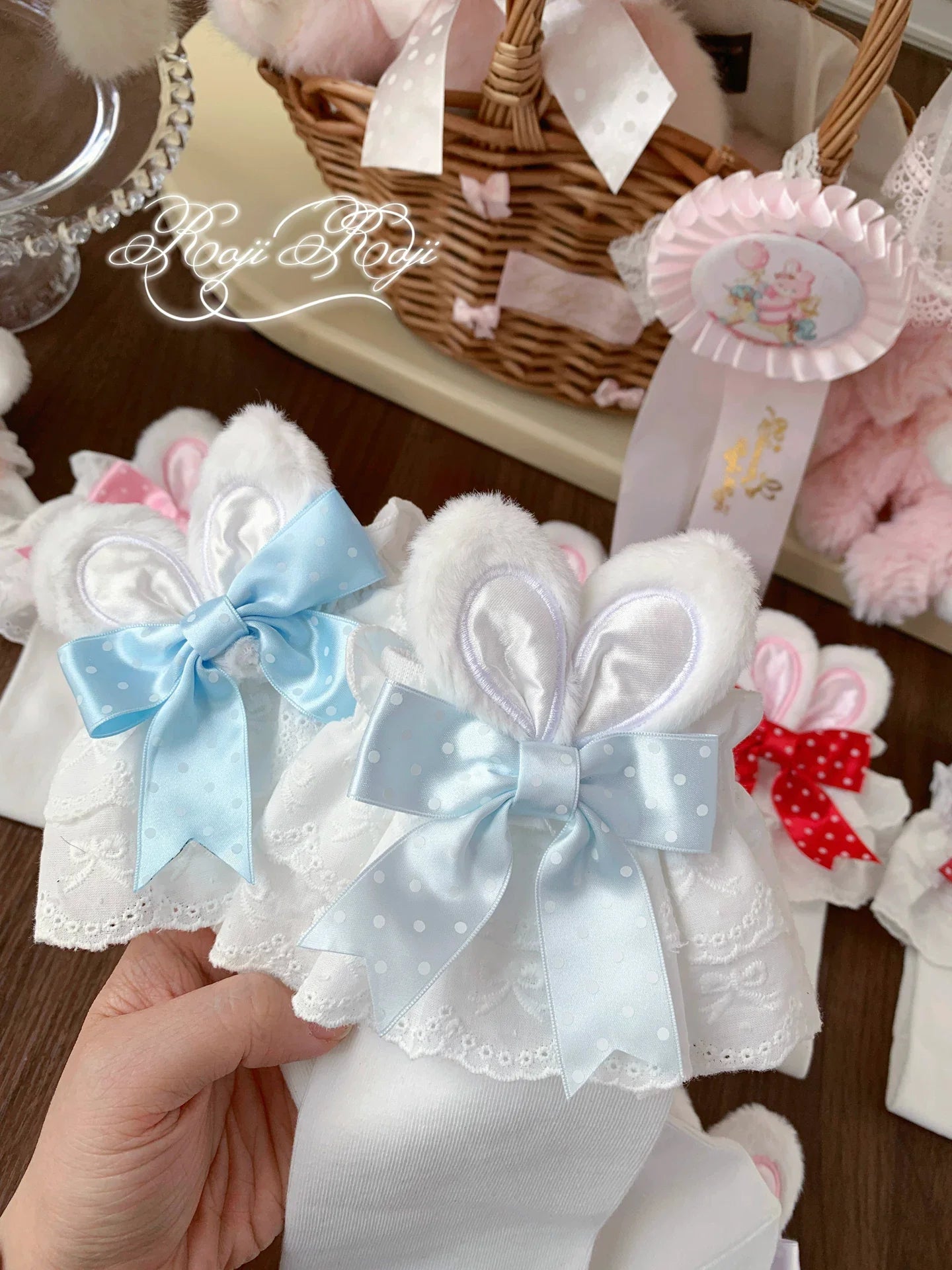 Bunny Ears Polka Dot Sweet Lolita Mid-Calf Socks - image 10