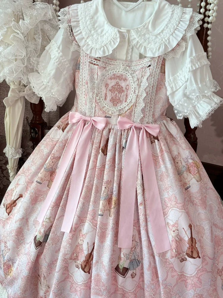 Candy Party - Printed Sweet Lolita JSK, Peter Pan Collar Shirt - image 14
