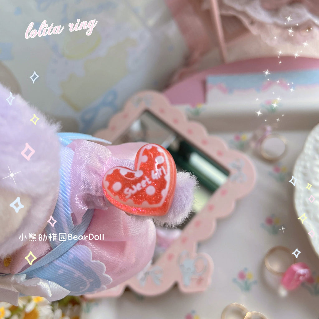 Kawaii Lolita Shell & Heart Adjustable Ring Collection - image 8