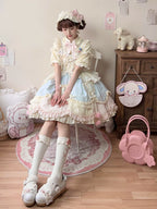 Dreamy Macaron - Sweet Lolita JSK Dress Solid Color Shirt - image 2