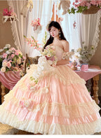 Love and Roses Princess Bridal Lolita Dress with Tiered Rose Skirt - image 19
