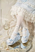 Milky Puff - Sweet Lolita Heels Shoes, Round Toe With Petite Wedge - image 18