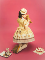 Patisserie Forever Happiness Yellow Apron Sweet Lolita OP Dress Set - image 13