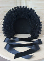 Gothic Lolita Handmade Bonnet with Bows and Beads - image 32