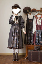 German Bookshelf - Classic Lolita OP Dress & Detachble Cape - image 18