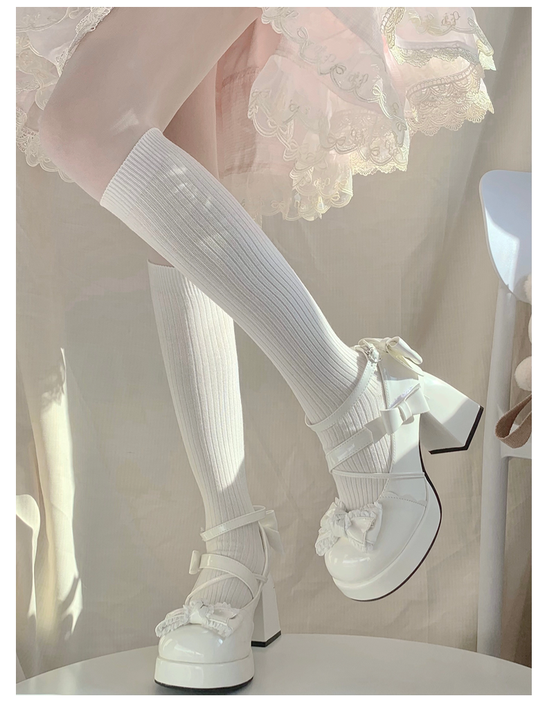Girly Heart - Sweet Lolita Chunky Heels Shoes - Dreamy Bows - image 24