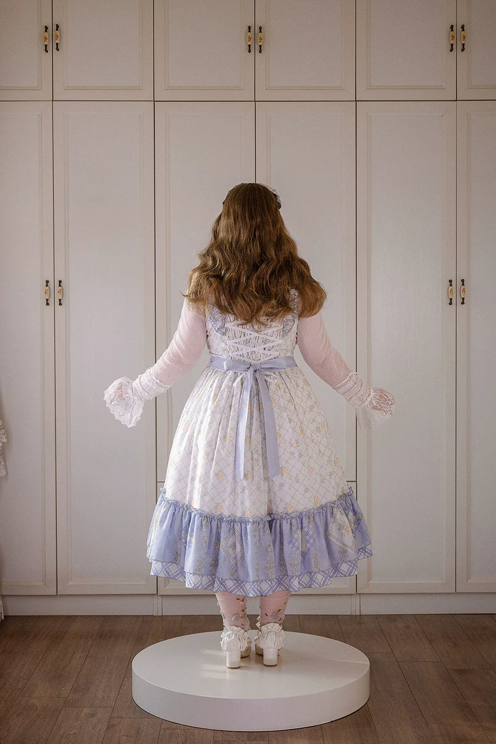 Patchwork Garden 2.0 - Classic Lolita Floral Print JSK Dress, Side Pockets - image 18