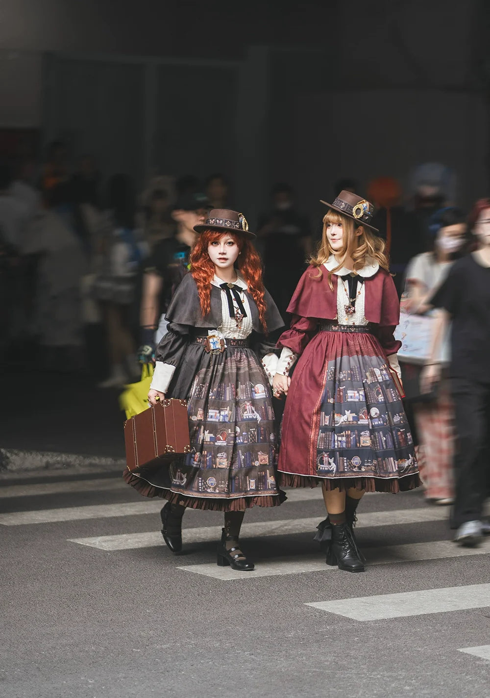 German Bookshelf - Classic Lolita OP Dress & Detachble Cape - image 12