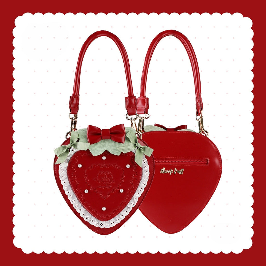 Sweet Strawberry - Bow and Lace Lolita Handbag - image 10