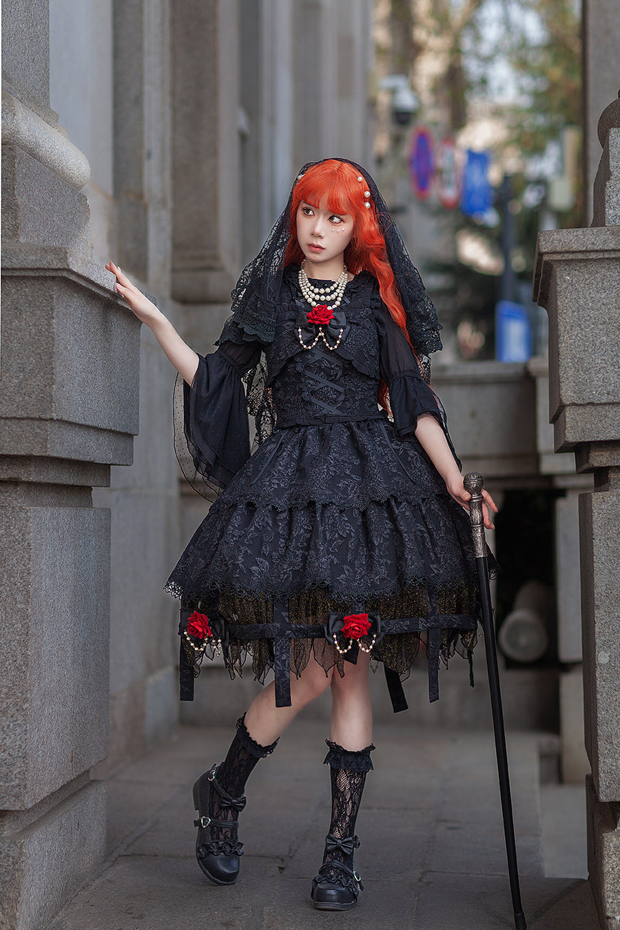 Witch's Apprentice - Gothic Lolita Split Type Black Suit - image 11
