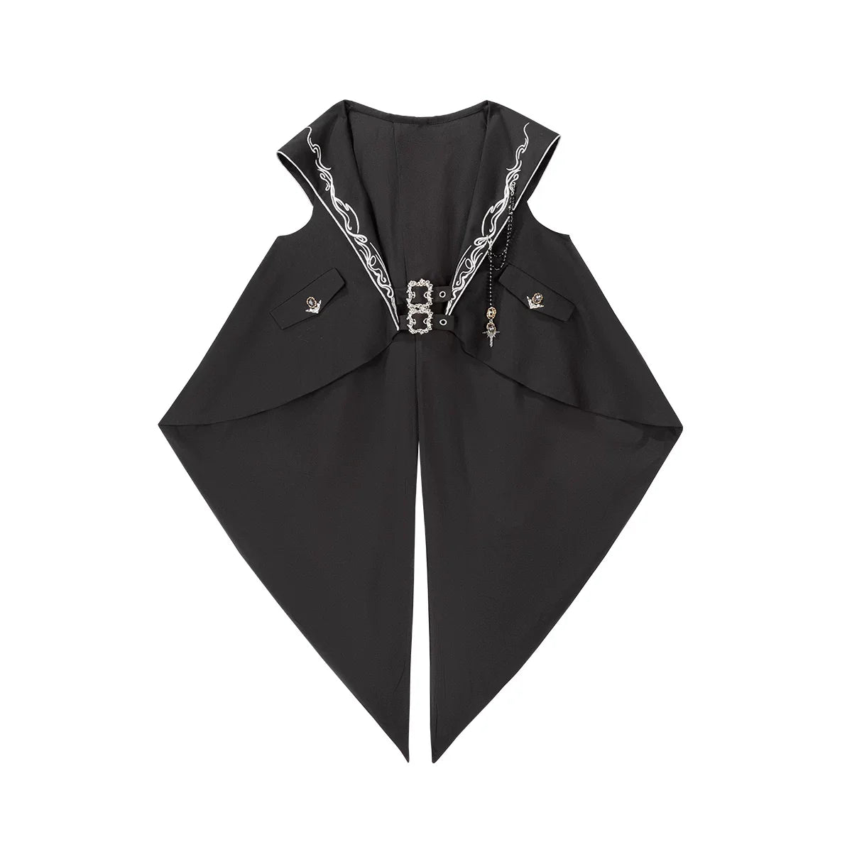 Bunny Ear Meteorite - Embroidered Ouji Lolita Set, Hooded Vest - image 16