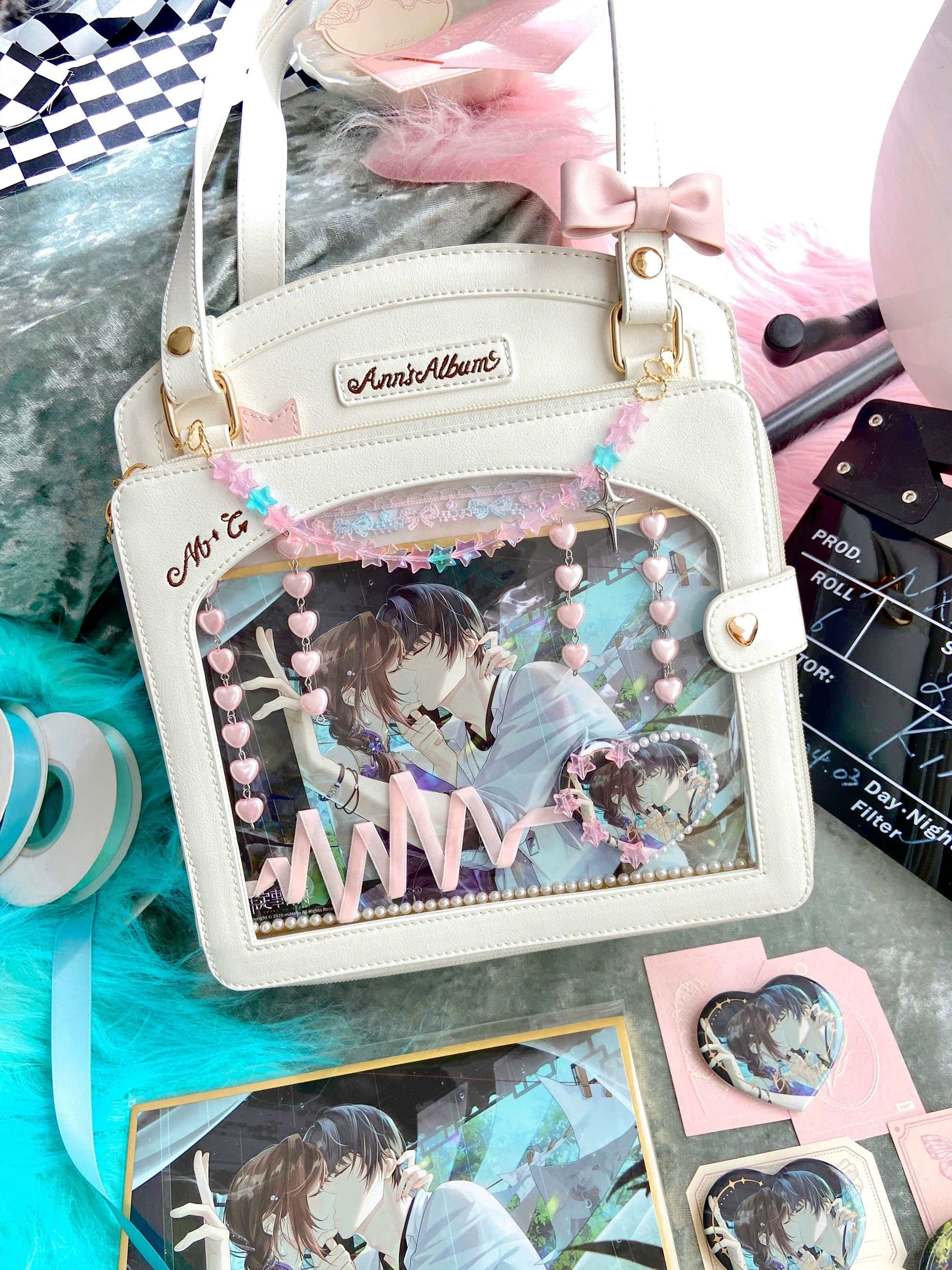 Kawaii Lolita Checkered Itabag Multicolors - image 25