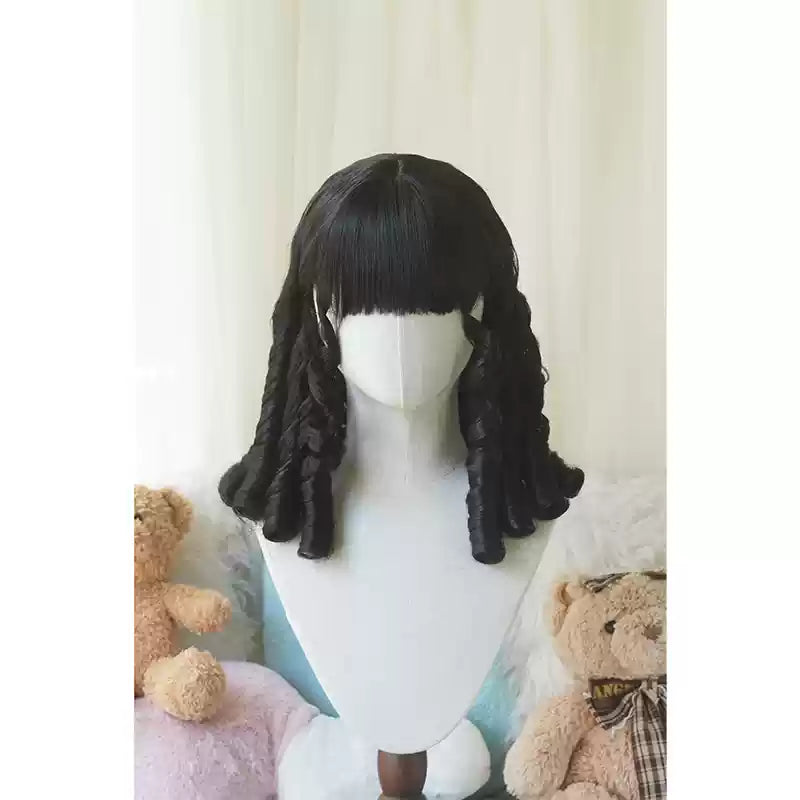 Retro Lolita Wig Short Roman Curl Hairpiece - image 7