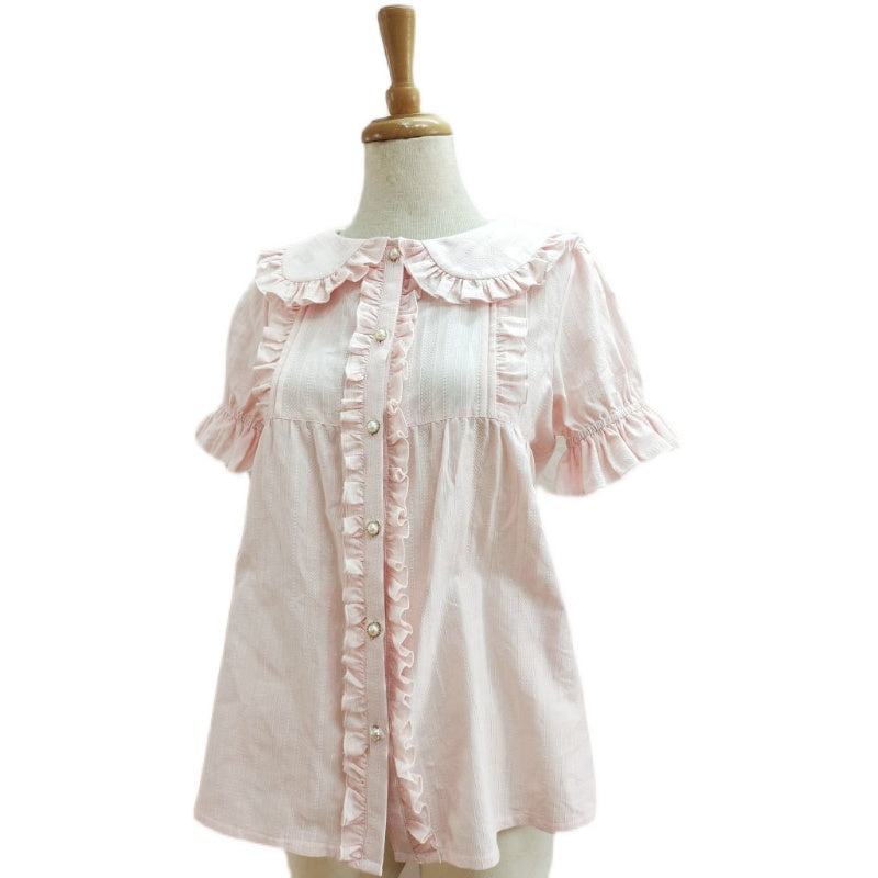 Cotton Sweet Lolita Blouse, Peter Pan Collar - image 3