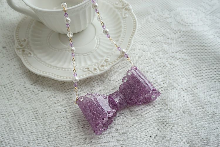 Sweet Lolita Bow Ring and Necklace - image 58